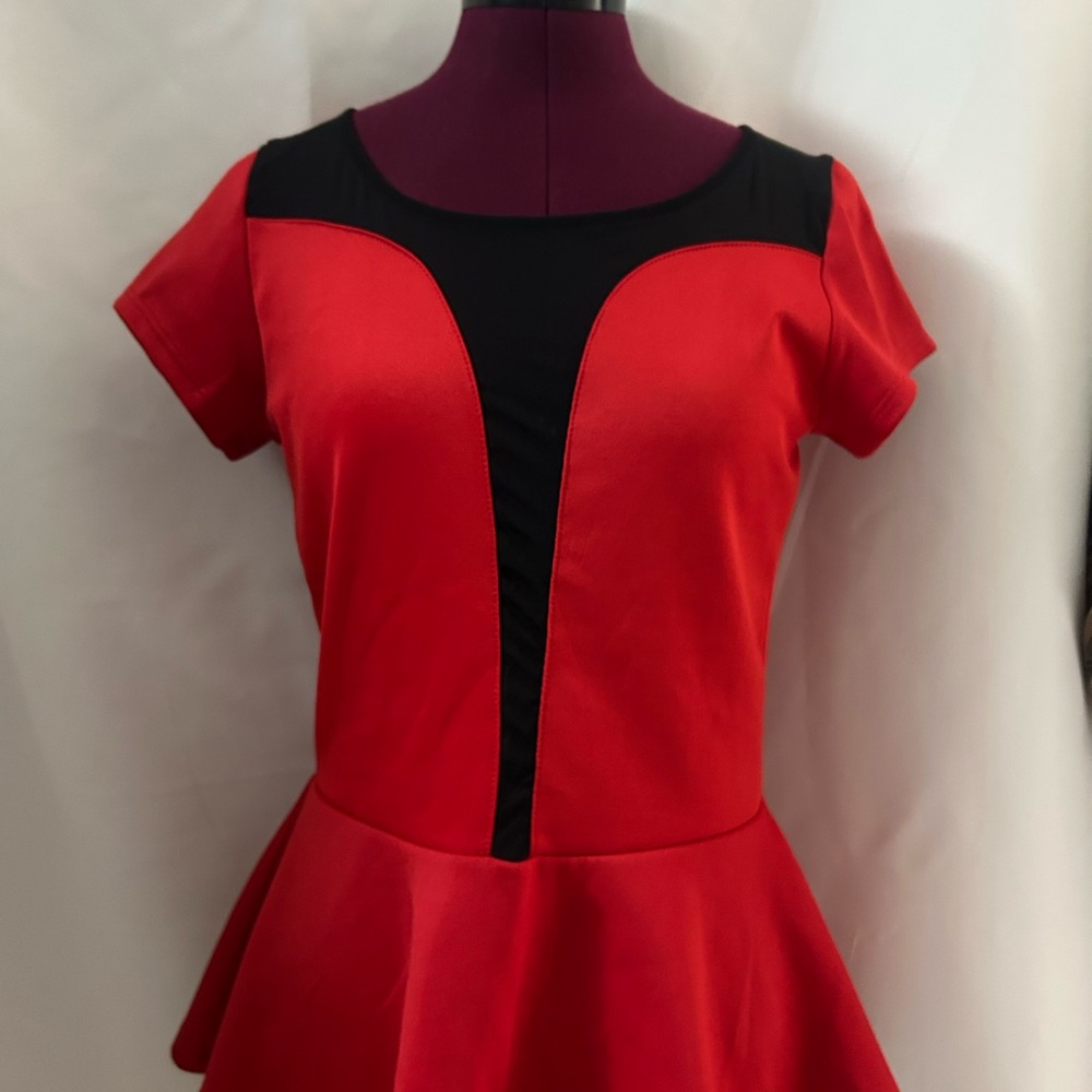 Love J Red and Black Mini Dress